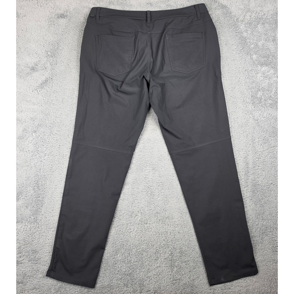 Lululemon ABC Classic Fit Pants Mens 36 Obsidian Grey Warpstreme Slim Tech Chino - Picture 3 of 10